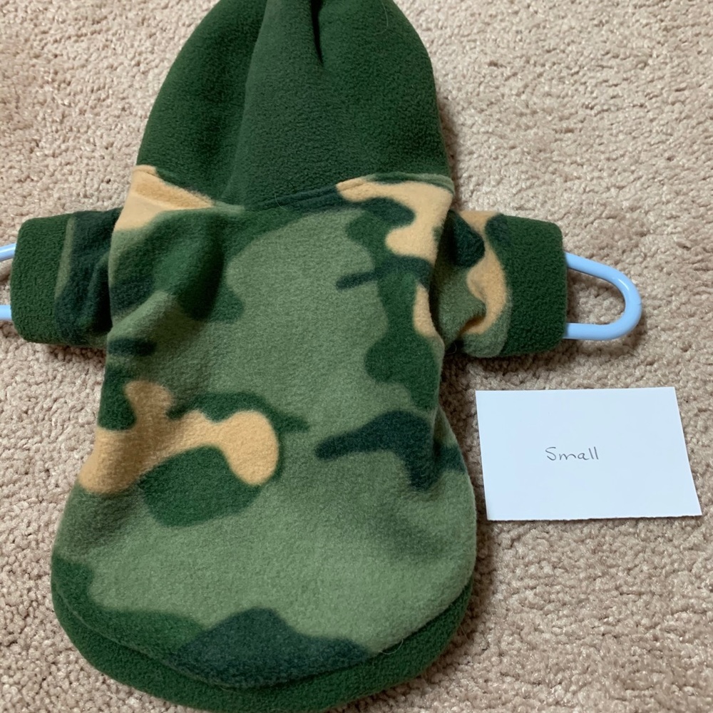 Small Military Print Pet Hoodie